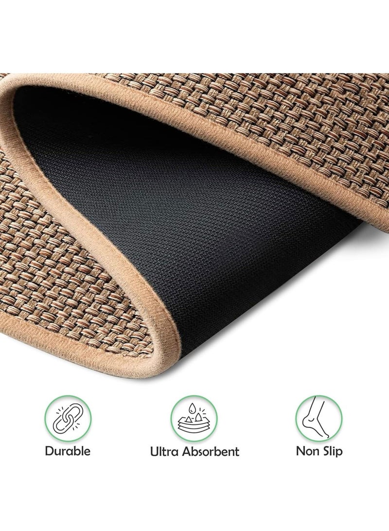 هومستر 2 قطعة حديثة متينة مطبخ السجاد والسجادة ، أسلوب معاصر ، مضاد للانزلاق المطاط ، قابل للغسيل ، مقاومة للزيت والماء ، سهلة التنظيف - Image 5